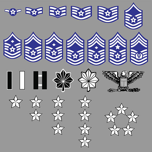 US Air Force Rank Insignia  us air force insignia stock illustrations