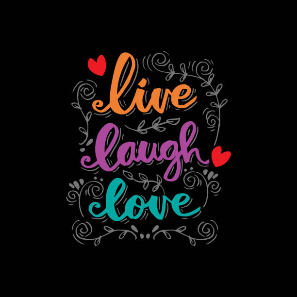 Live laugh love lettering. Motivational quote. Live laugh love lettering. Motivational quote. background of the live laugh love stock illustrations