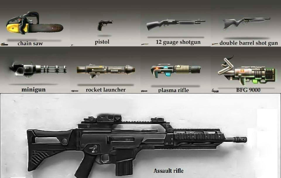 Doom Plasma Rifle Sprites