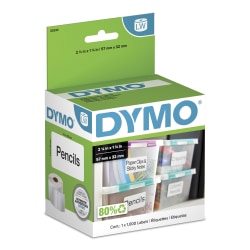 DYMO® LabelWriter® Multipurpose Labels, 30334, 2 1/4" x 1 1/4", White, Roll Of 1,000