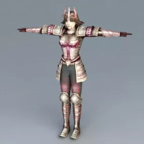 Japanese Samurai Girl 3d model