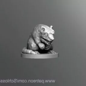 Character Giant Rat Sculpture 3d model