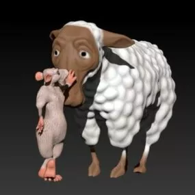 Rat And Sheep Character 3d model