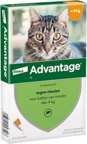 Advantage 40 Vlooiendruppels Kat tot 4 kg - 4 Pipetten