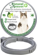 Teken- en Vlooienband voor katten PLUS Smal - Natuurlijk middel tegen vlooien en teken - 100% natuurlijk - 38,5 CM - Tot 8 maand werkzaam - Biologisch