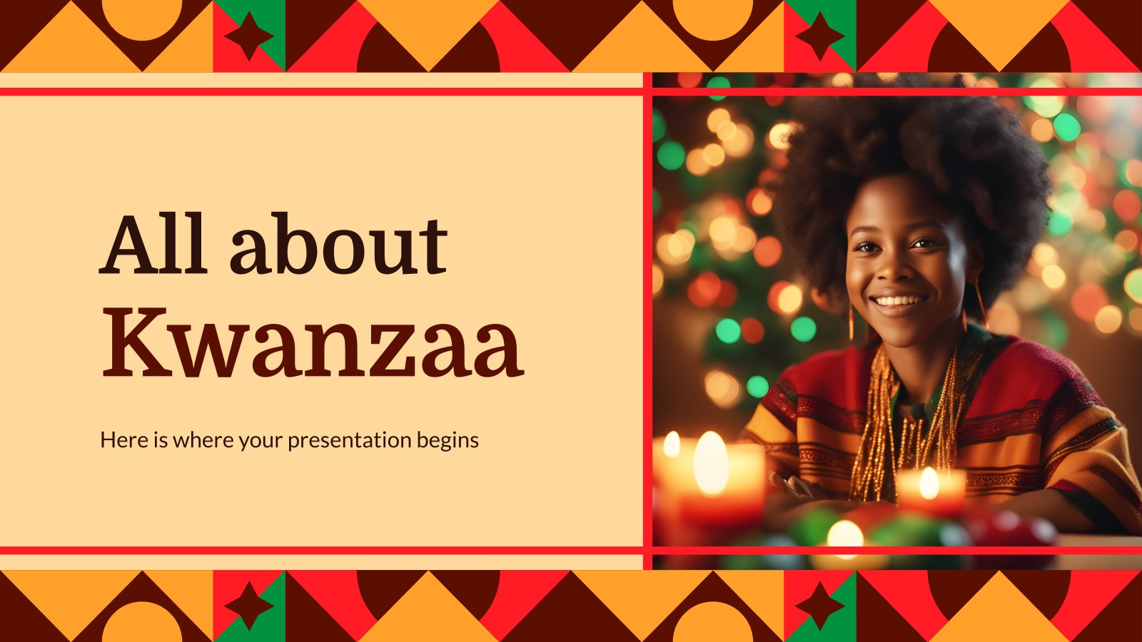 Modelo de apresentação Tudo sobre o Kwanzaa