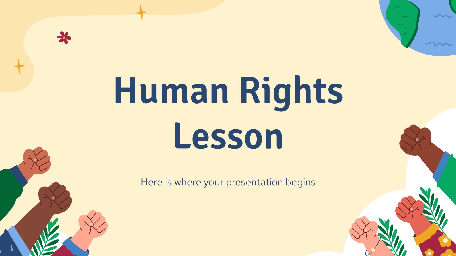 Human Rights Lesson presentation template 