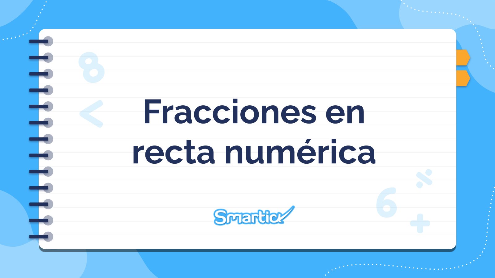 Plantilla de presentación Fracciones en recta numérica