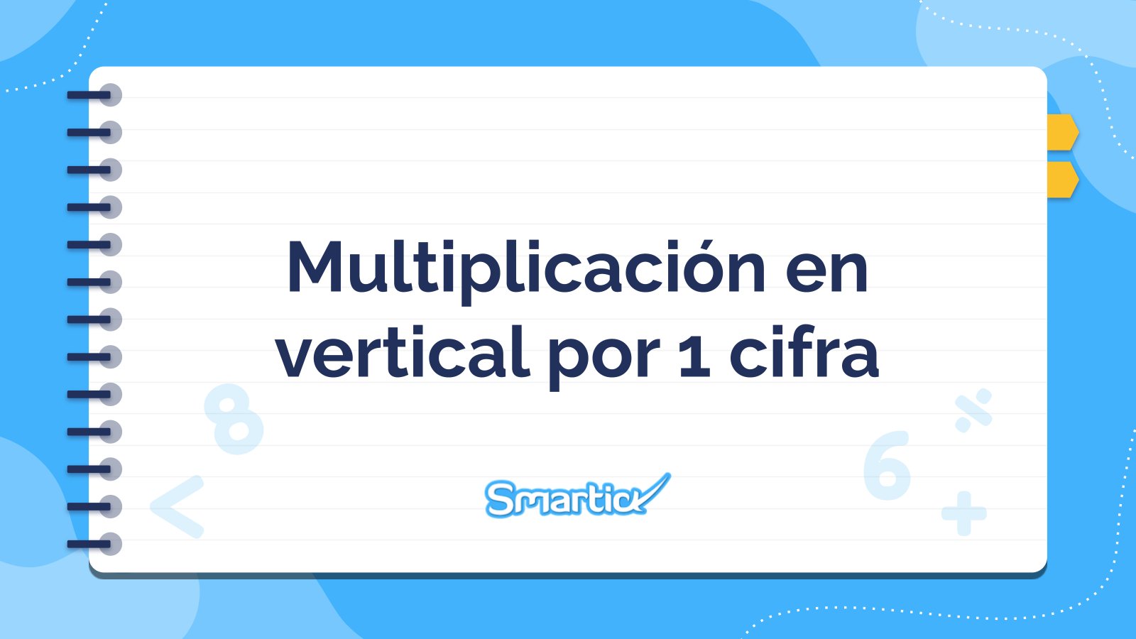 Plantilla de presentación Multiplicación en vertical por 1 cifra