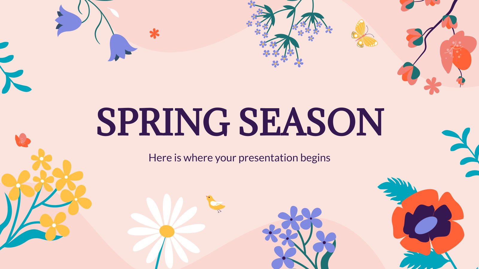 Plantilla de presentación La primavera