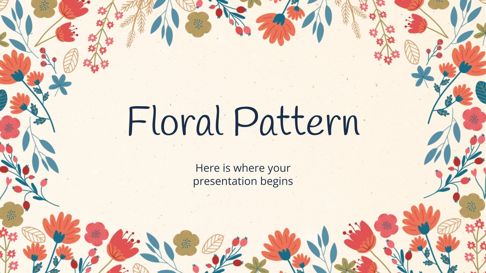 Floral Pattern presentation template 