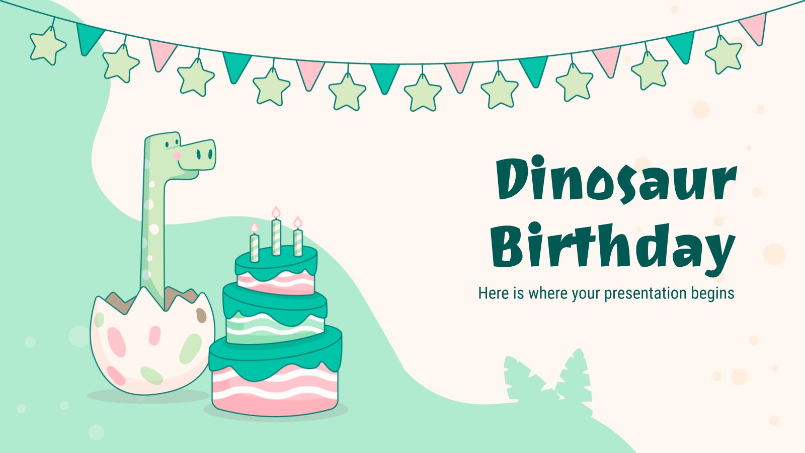 Dinosaur Birthday presentation template 