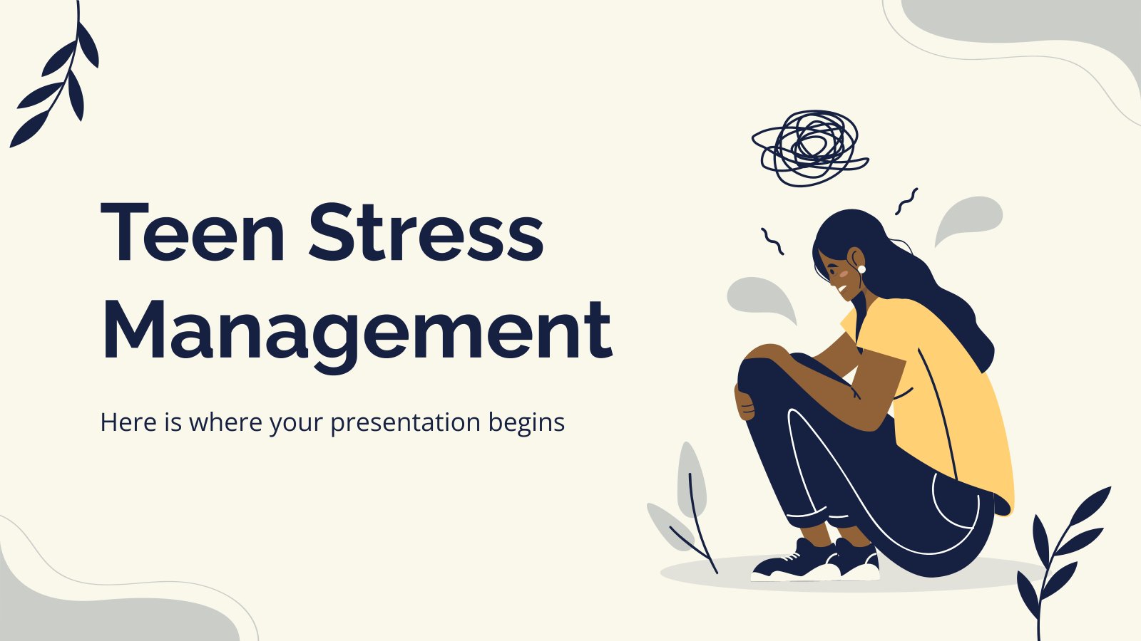 Teen Stress Management presentation template 