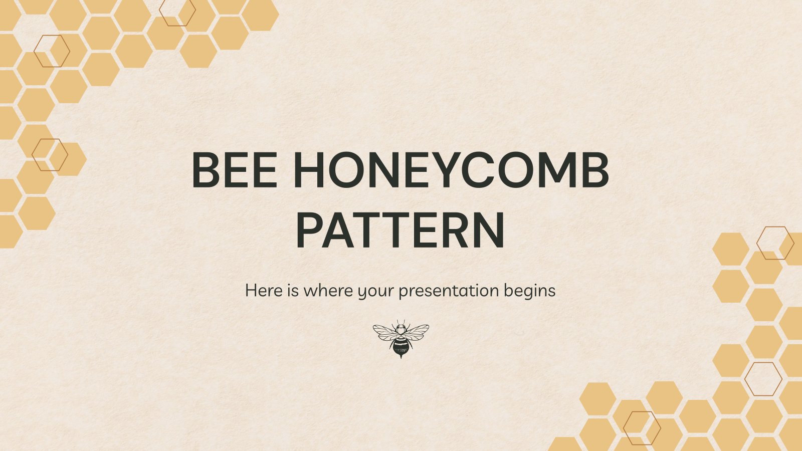 Bee Honeycomb Pattern presentation template 