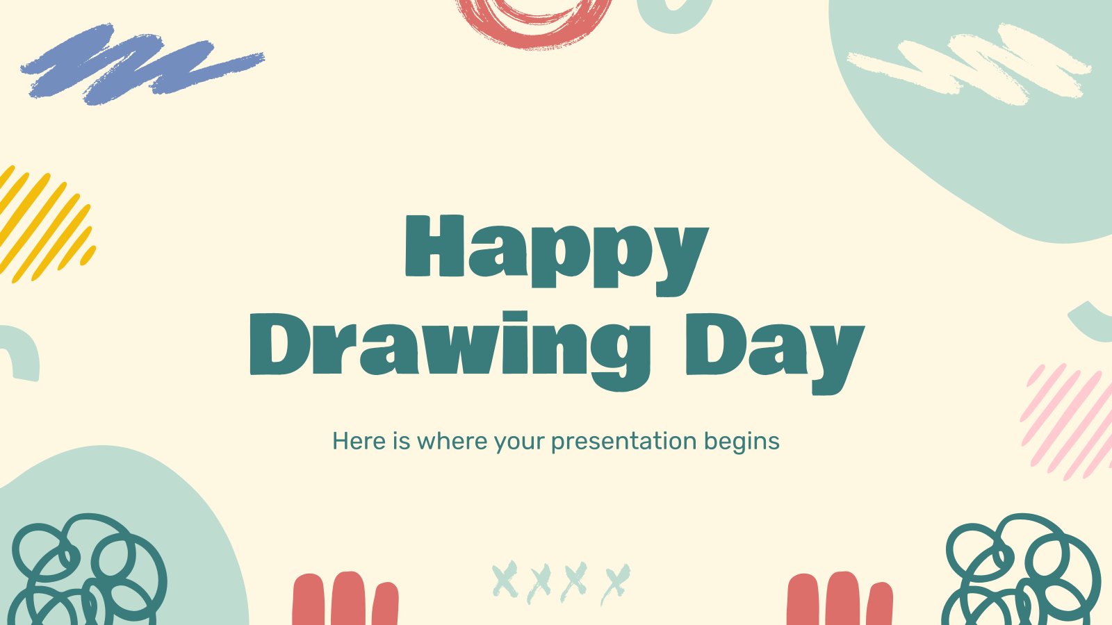 Happy Drawing Day presentation template 