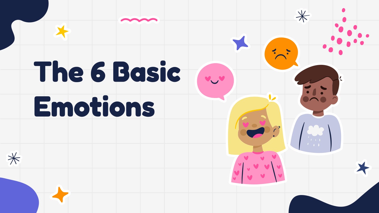 The 6 basic emotions presentation template 