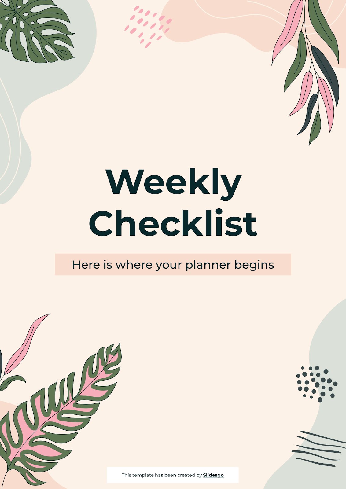 Weekly Checklist presentation template 