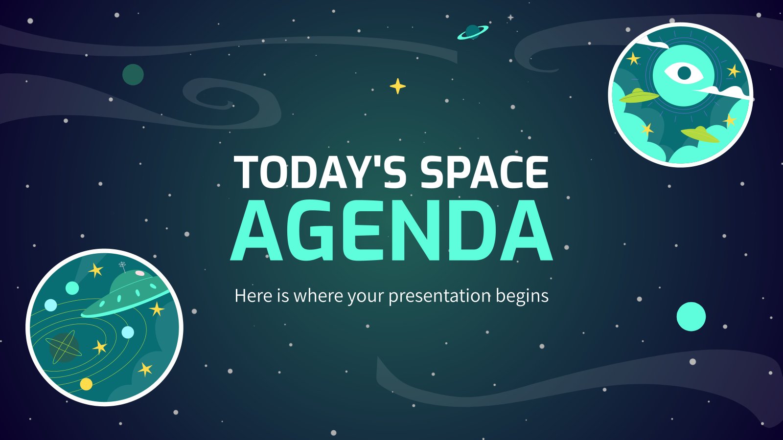 Today's Space Agenda presentation template 