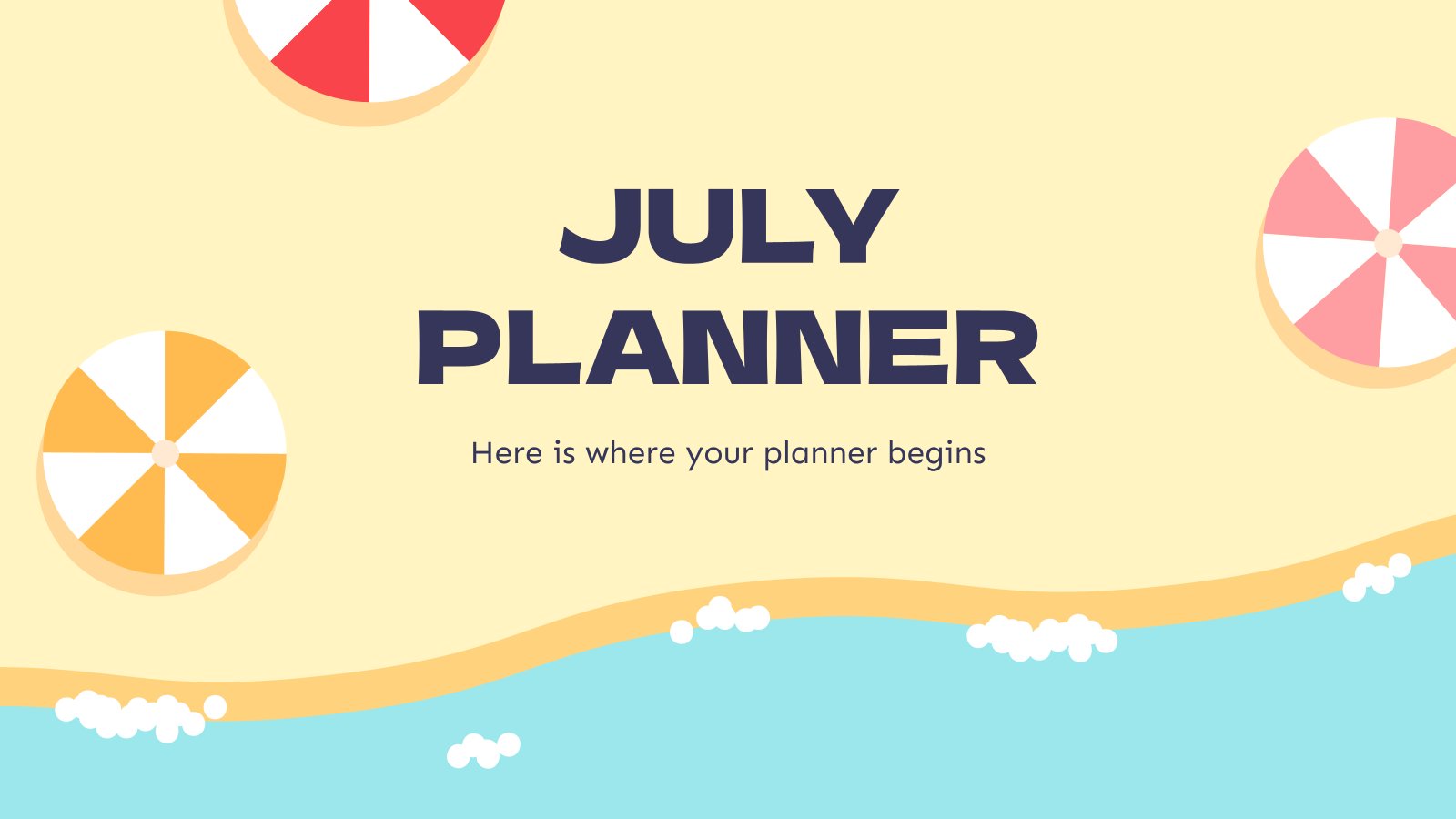 July Planner presentation template 