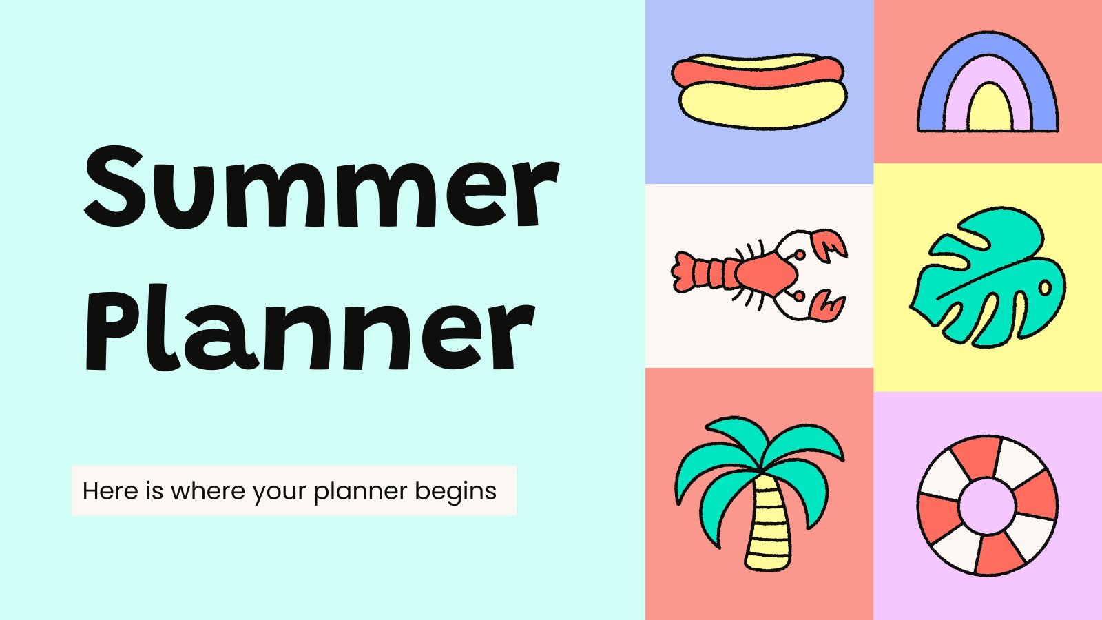 Summer Planner presentation template 