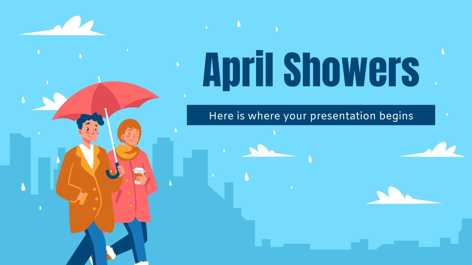 April Showers presentation template 