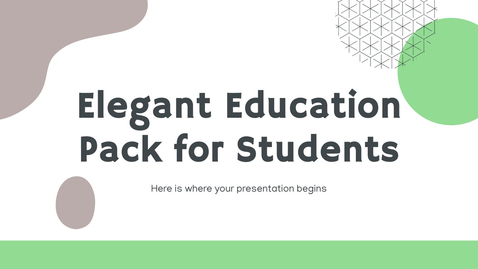 Elegant Education Pack for Students presentation template 