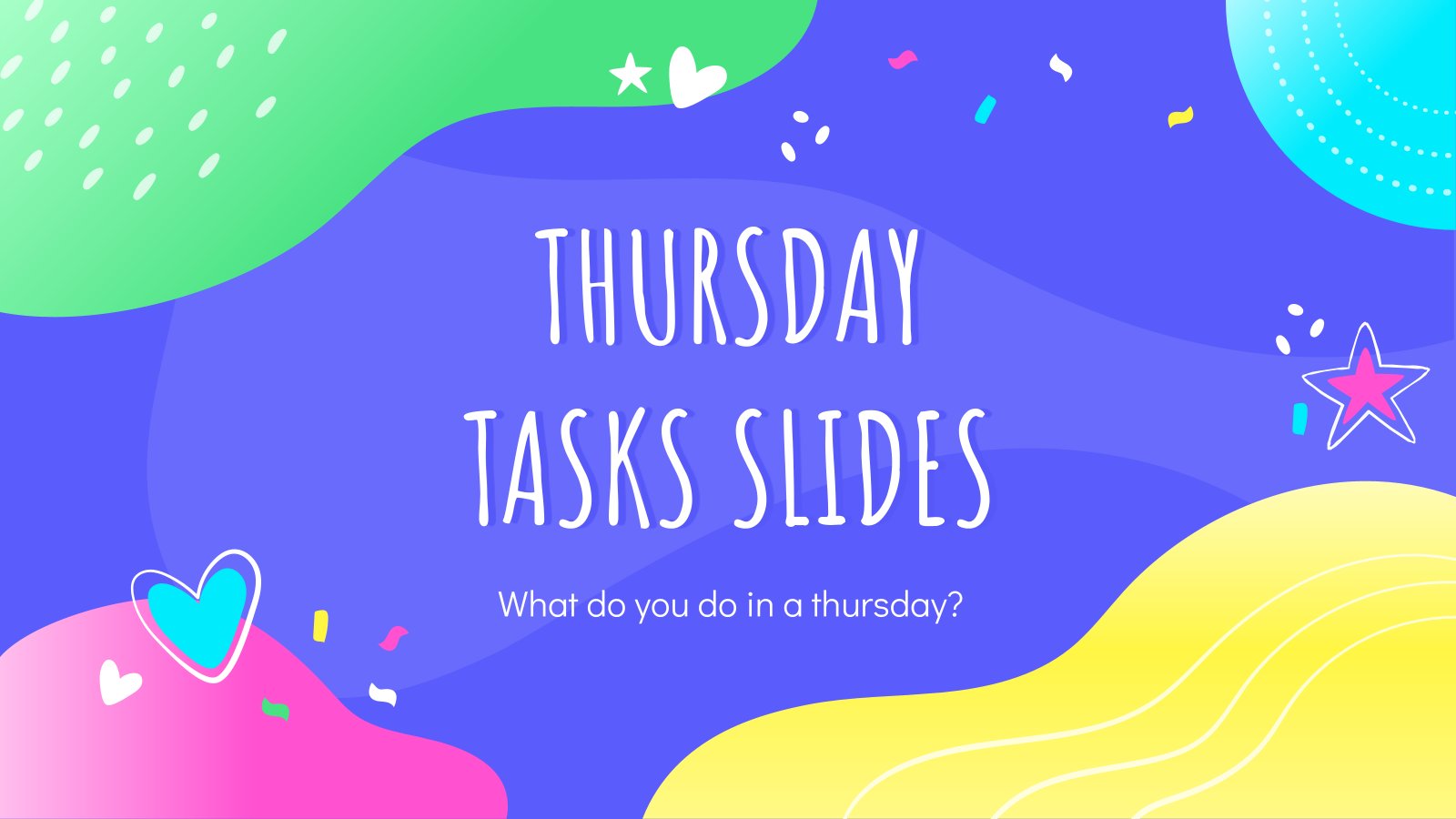 Thursday Tasks Slides presentation template 