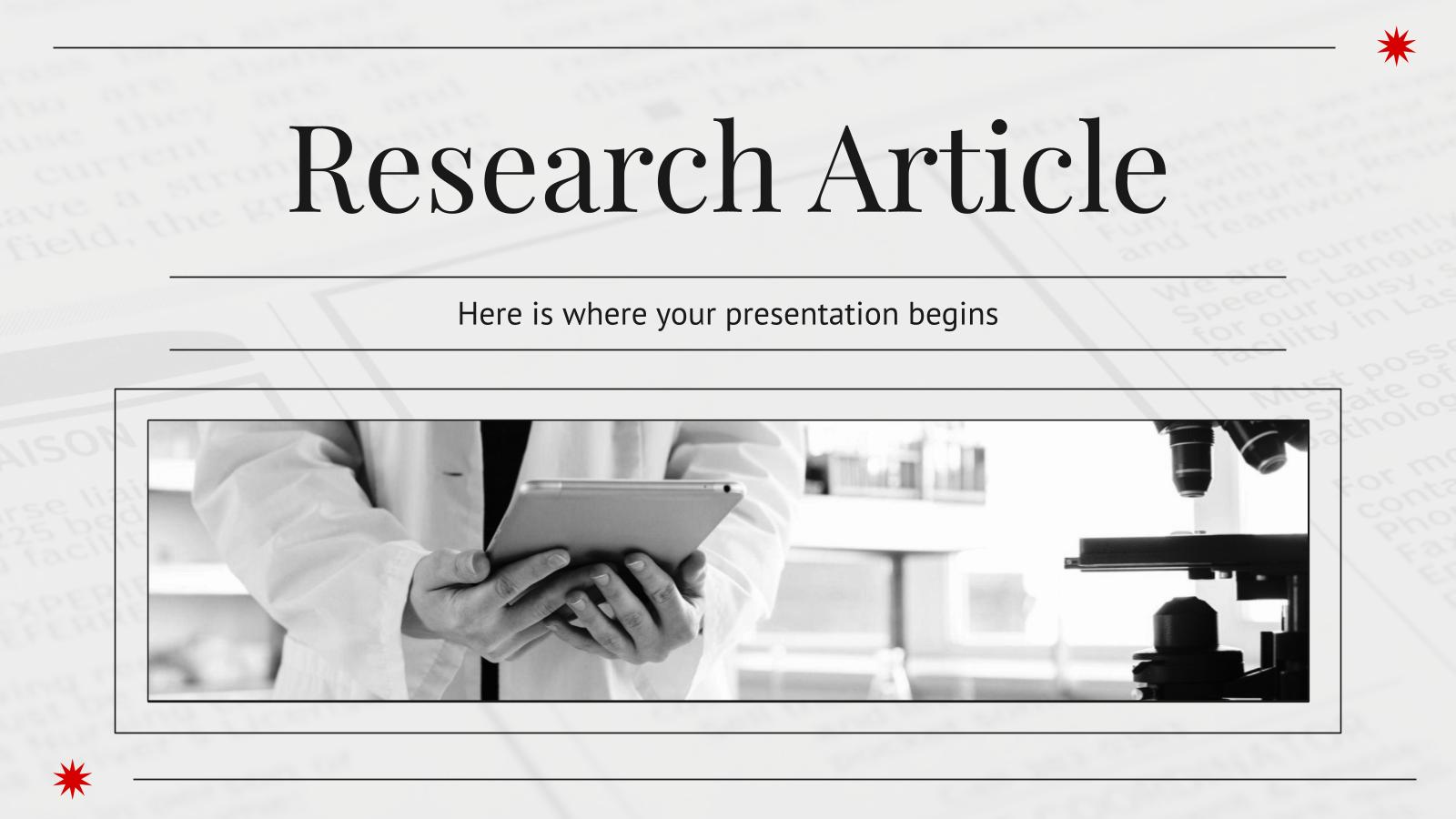 Research Article presentation template 