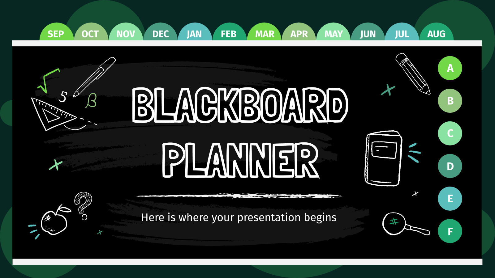 Blackboard Planner presentation template 