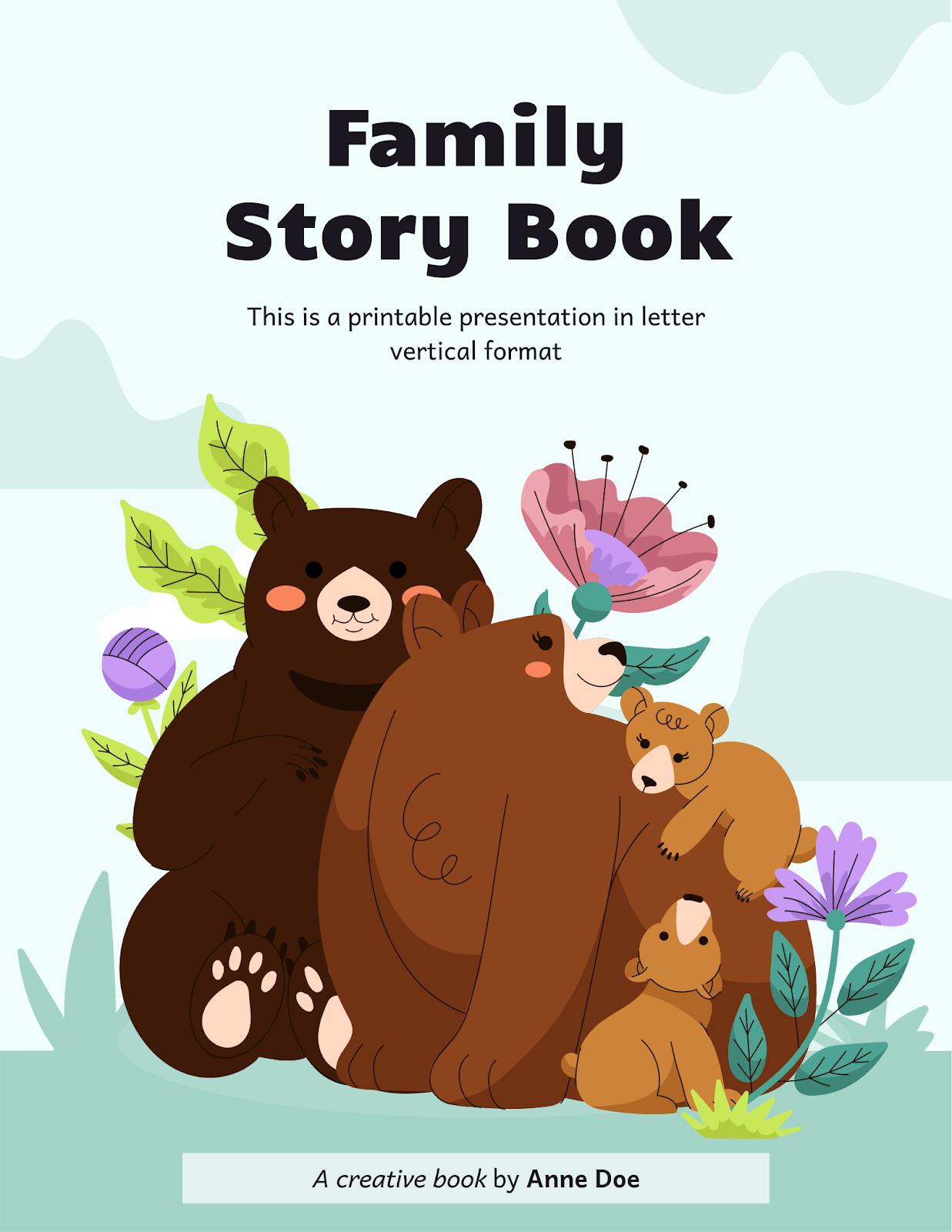 Family Story Book presentation template 