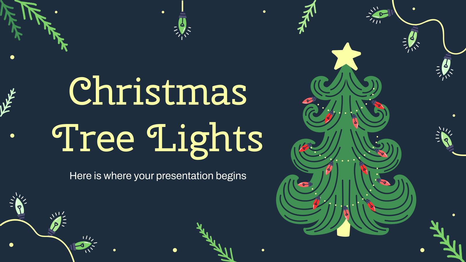 Christmas Tree Lights presentation template 