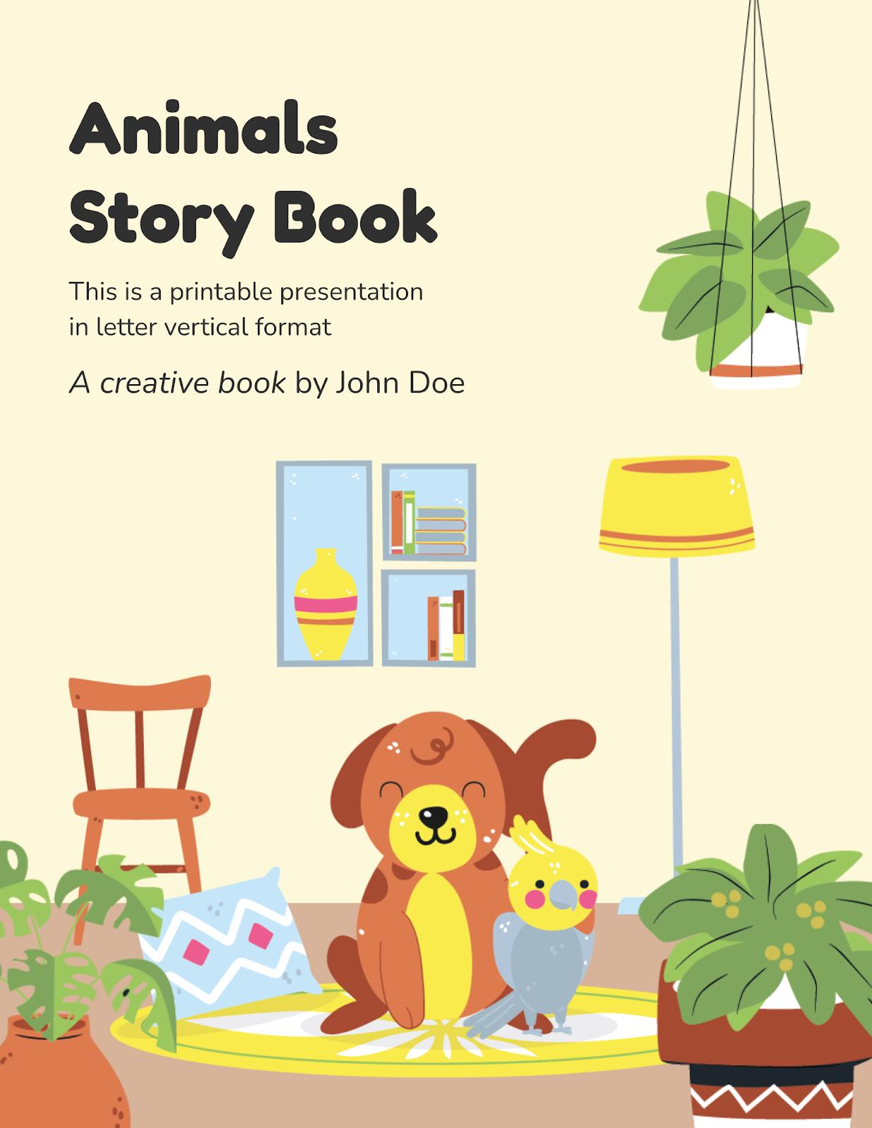 Animals Story Book presentation template 