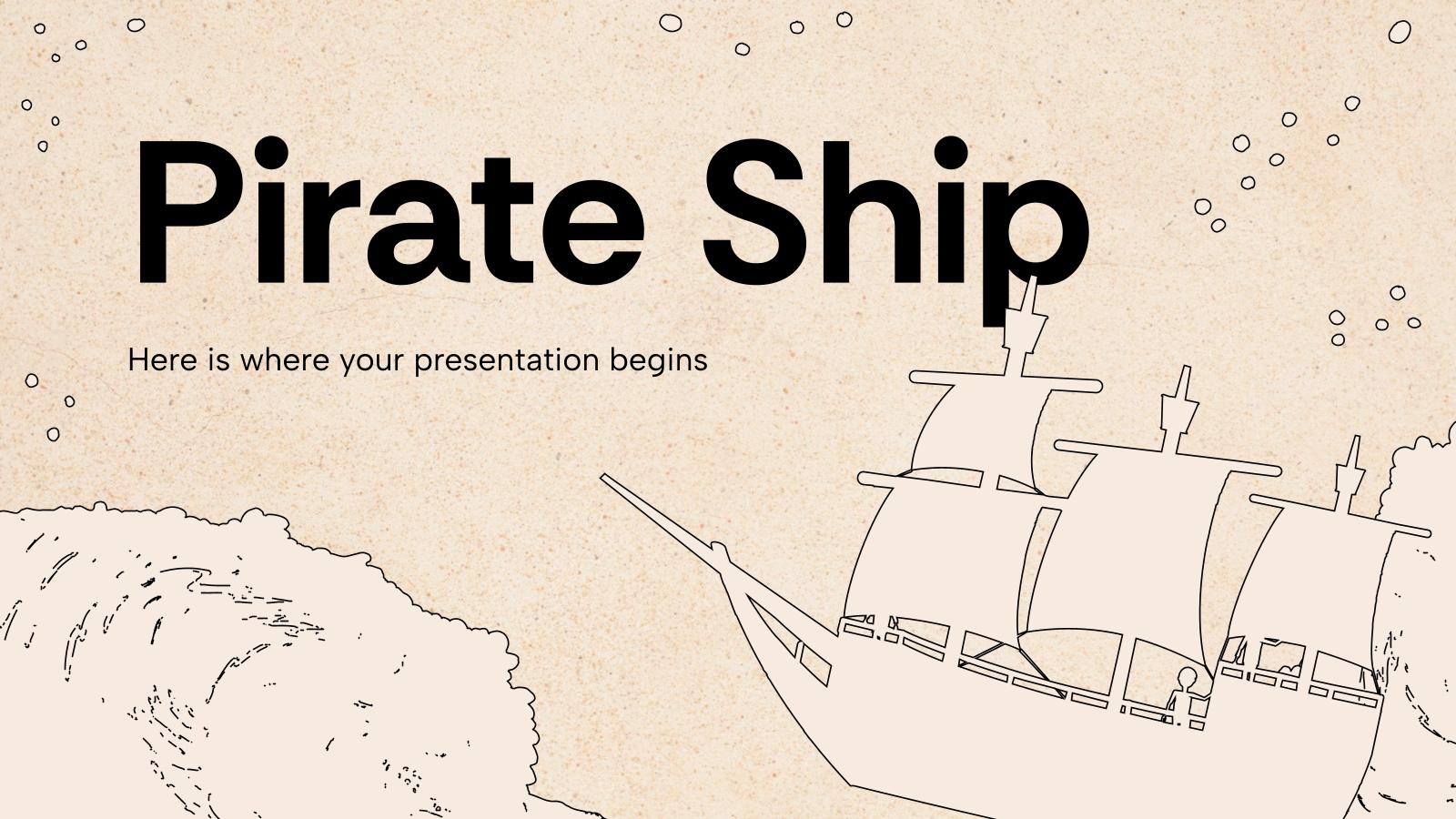 Pirate Ship presentation template 