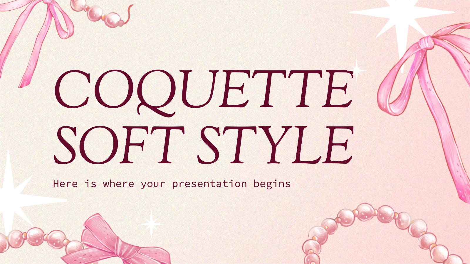 Plantilla de presentación Estilo coquette suave