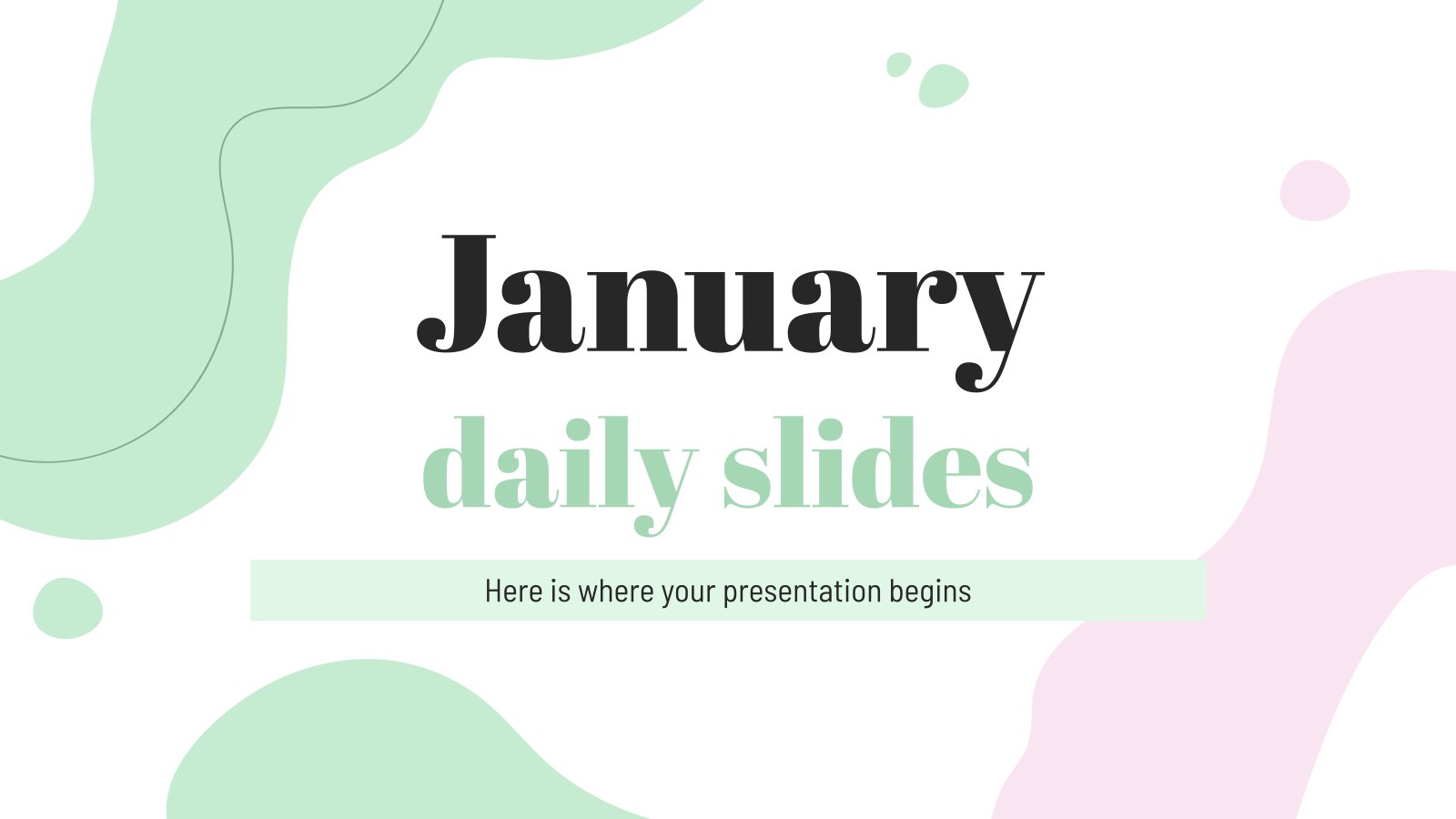 January Daily Slides presentation template 