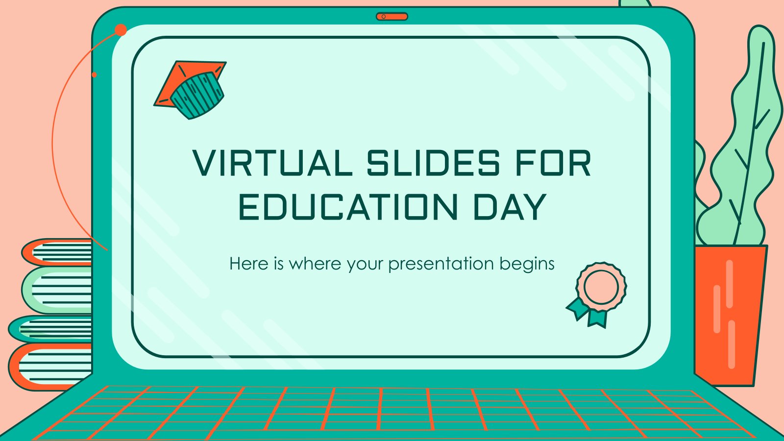 Virtual Slides for Education Day presentation template 