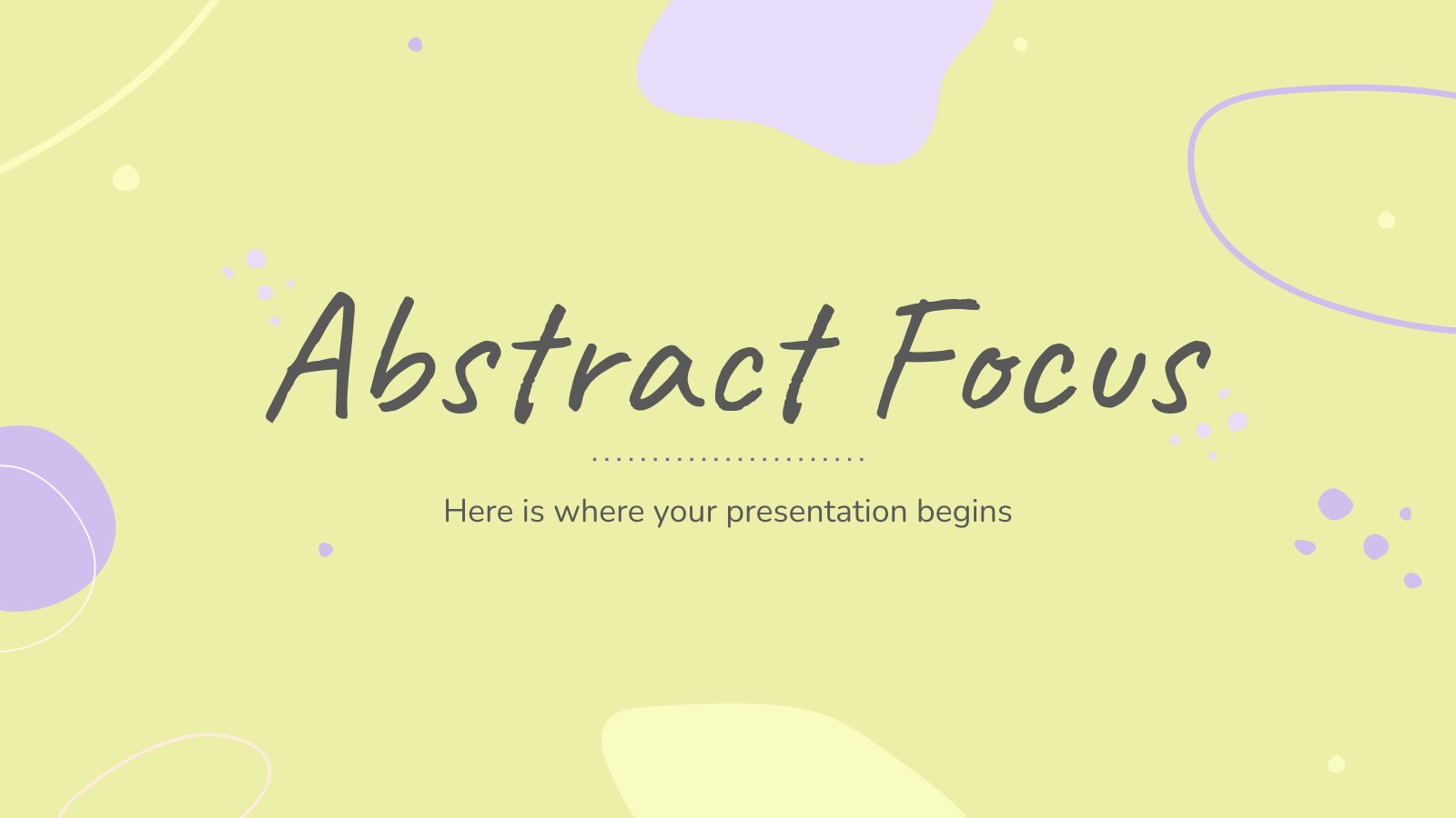 Abstract Focus presentation template 