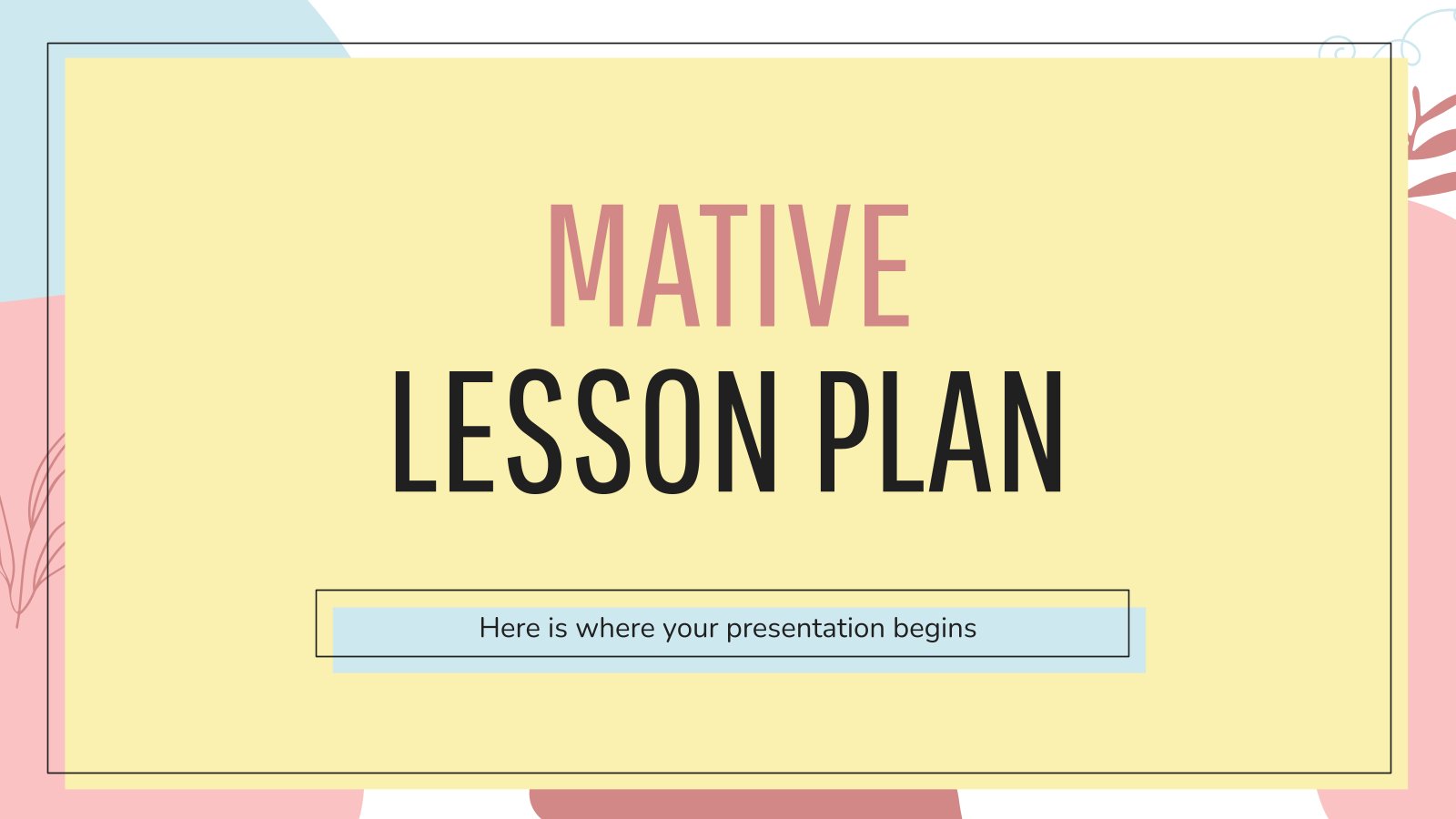 Mative Lesson Plan presentation template 