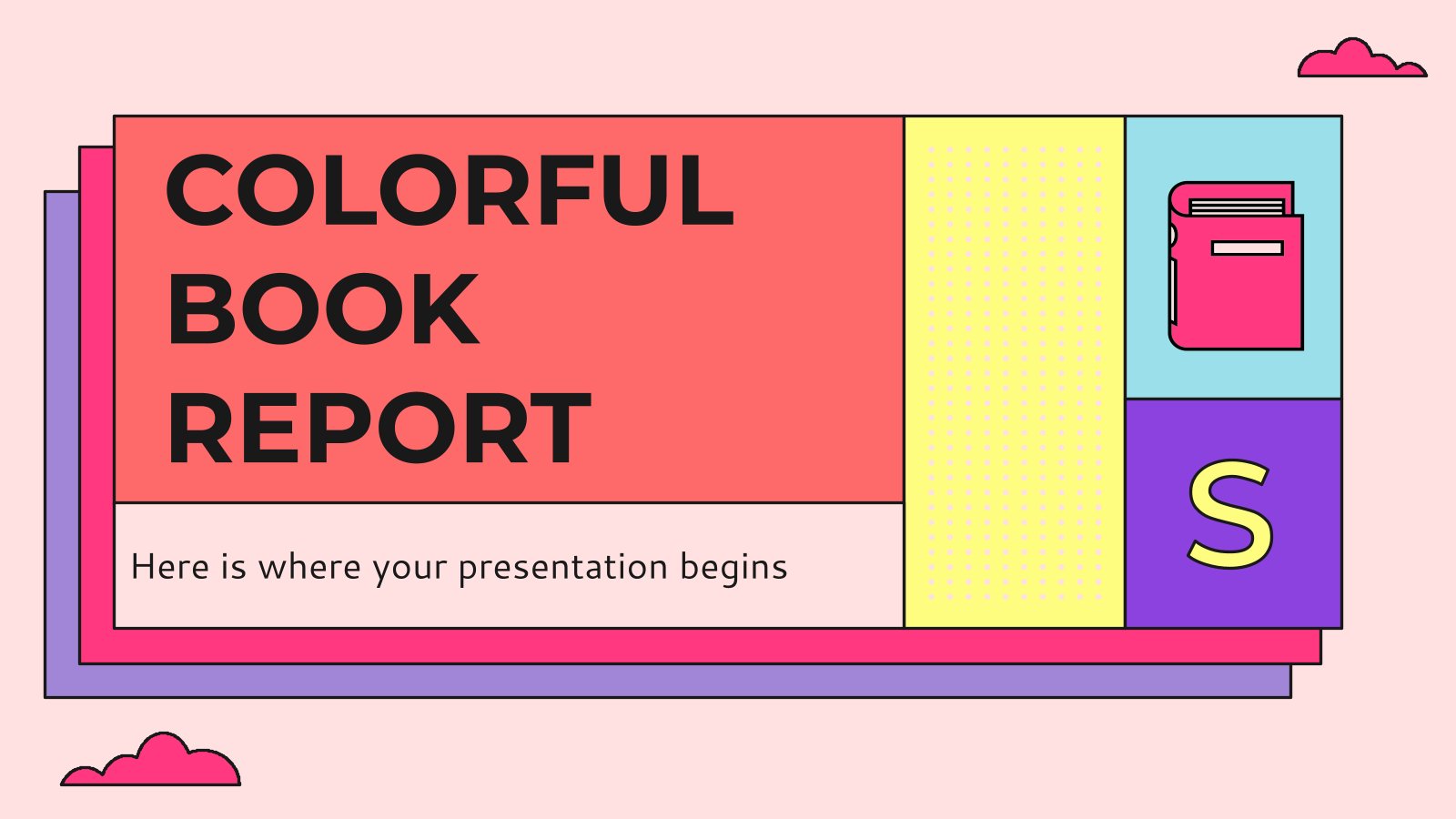 Colorful Book Report presentation template 