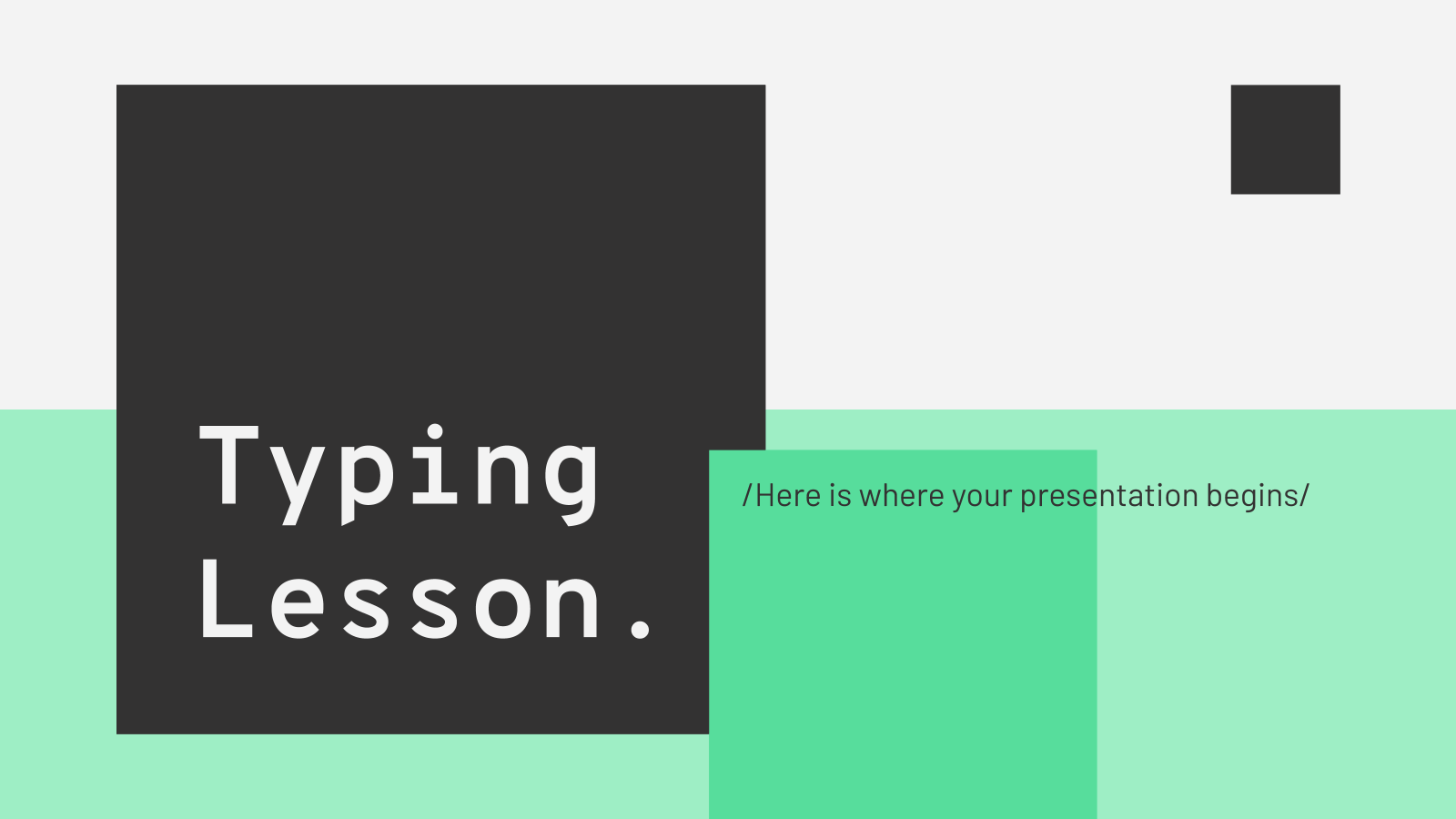 Typing Lesson presentation template 