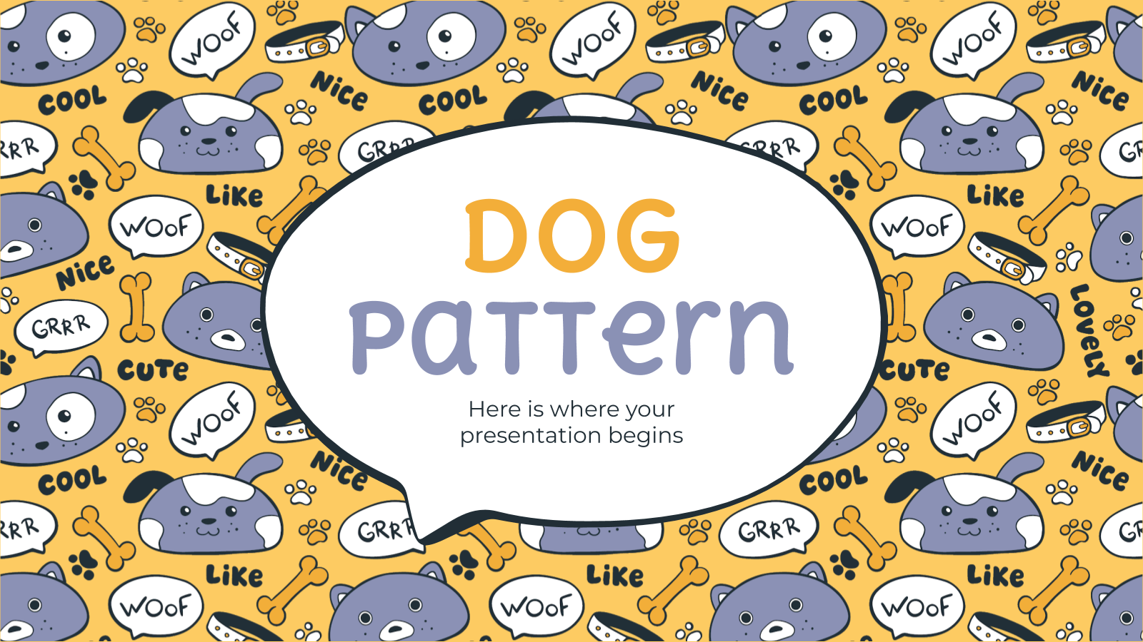 Dog Pattern presentation template 