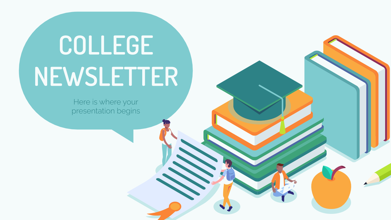 College Newsletter presentation template 