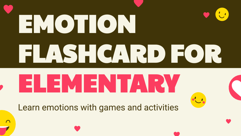 Emotion Flashcard for Elementary presentation template 