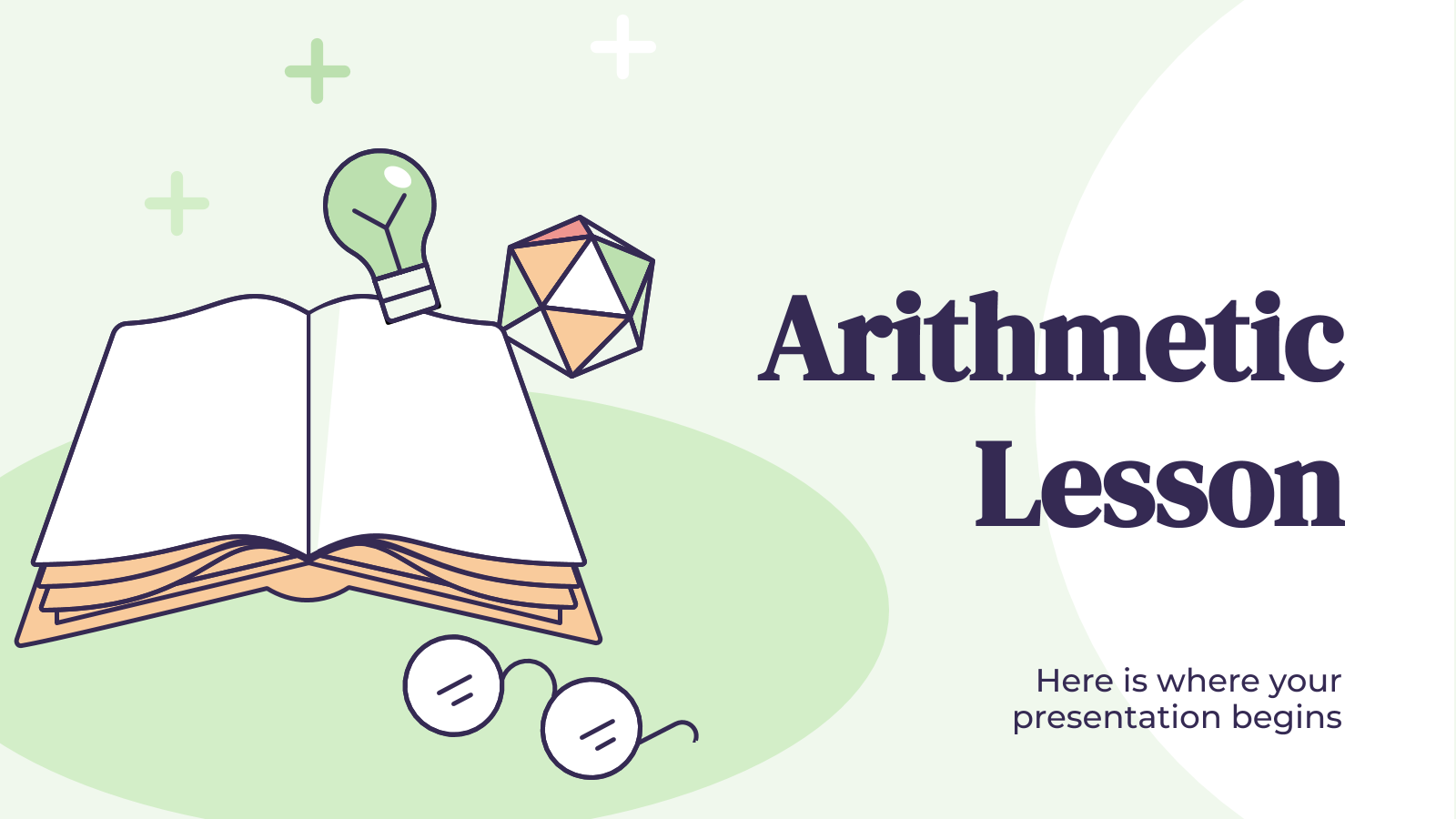 Arithmetic Lesson presentation template 