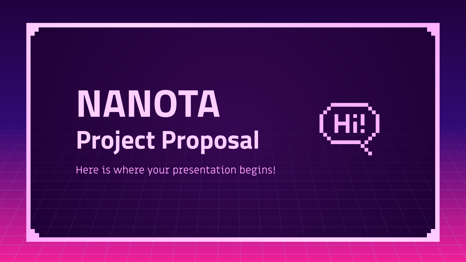 Plantilla de presentación Propuesta de proyecto Nanota