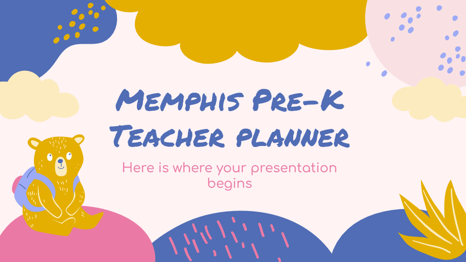 Memphis Pre-K Teacher Planner presentation template 