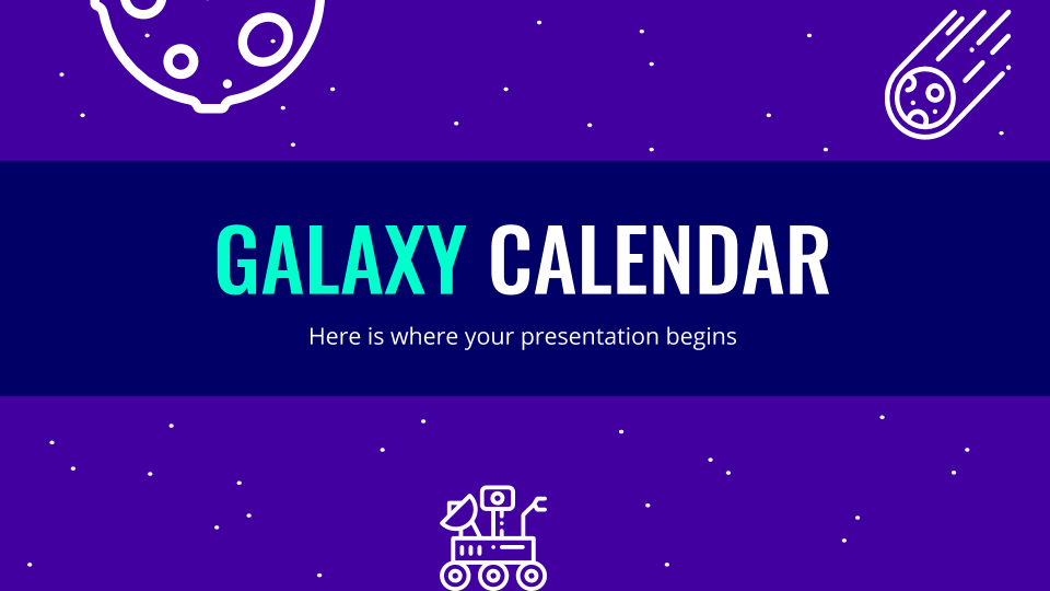 Galaxy Calendar presentation template 