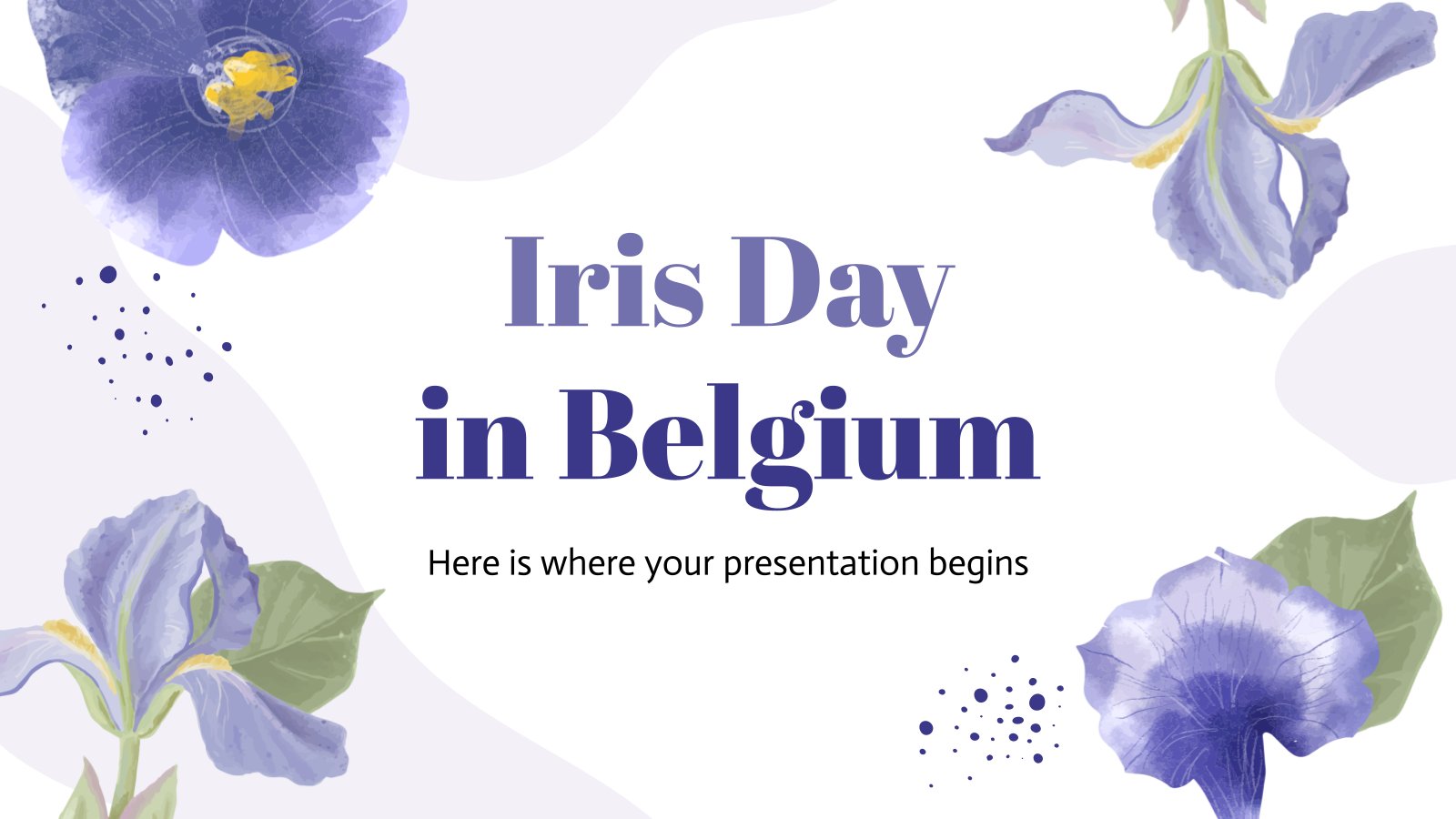 Iris Day in Belgium presentation template 