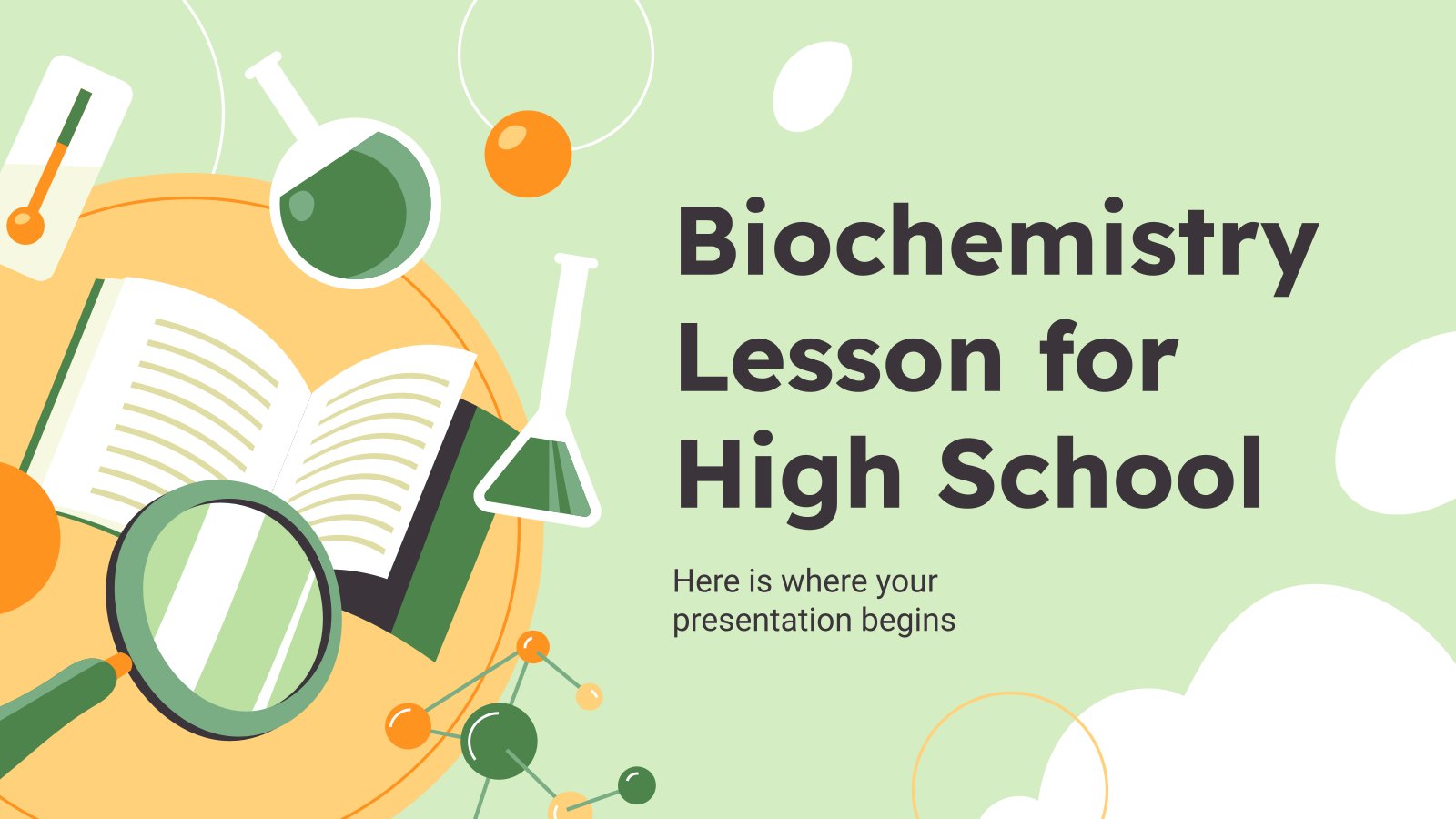 Biochemistry Lesson for High School presentation template 