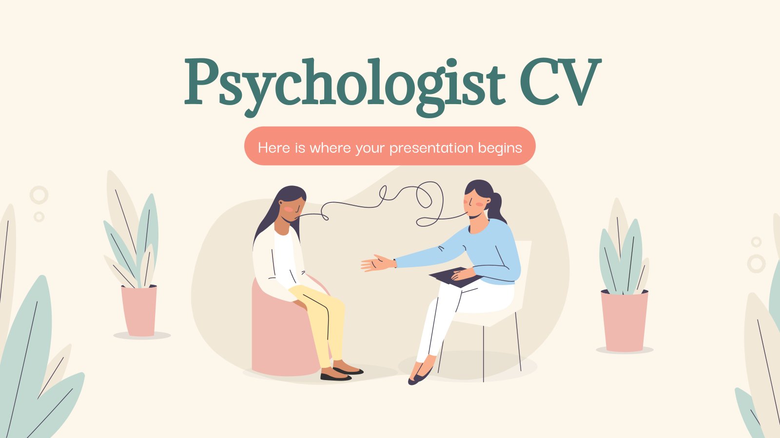 Psychologist CV presentation template 